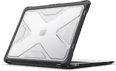 Front. Fintie - Heavy Duty Case for MacBook Air 13.3 Inch, A2337 (M1) / A2179 / A1932 (2018-2022 Release), TPU Bumper, Hard Shell - Crystal Clear.
