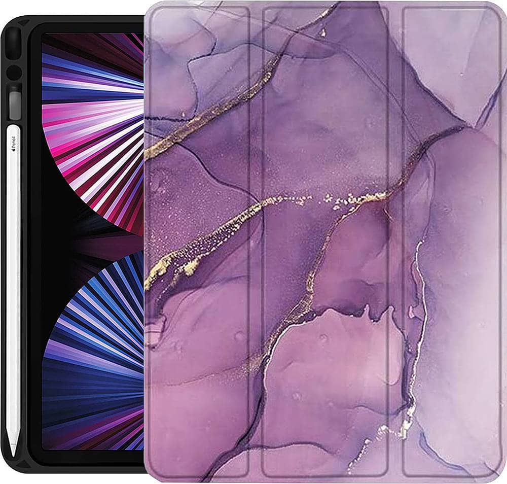 Alt View 11. SaharaCase - Marble Series Folio Case for Apple iPad Pro 11" (2nd, 3rd, and 4th Gen 2020-2022) - Purple.