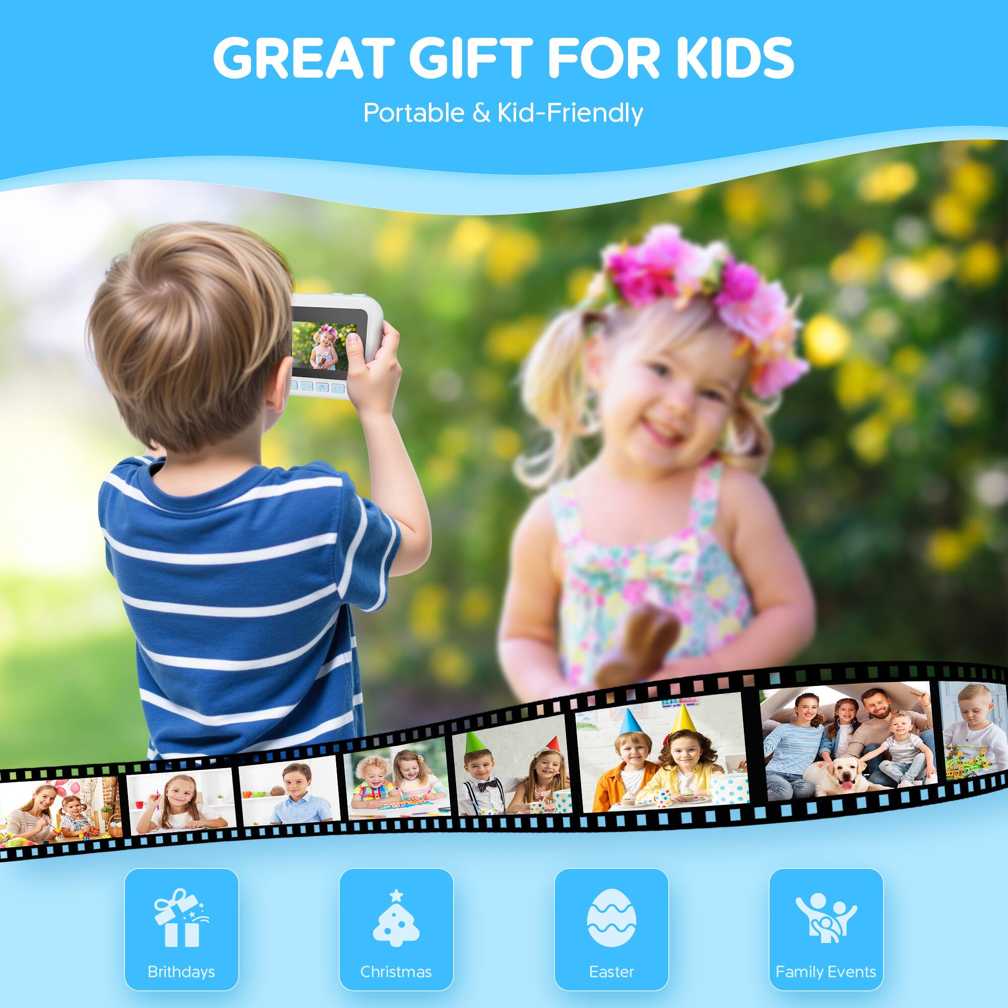 GREAT GIFT FOR KIDS Portable & Kid-Friendly Birthdays Christmas Easter Family Events