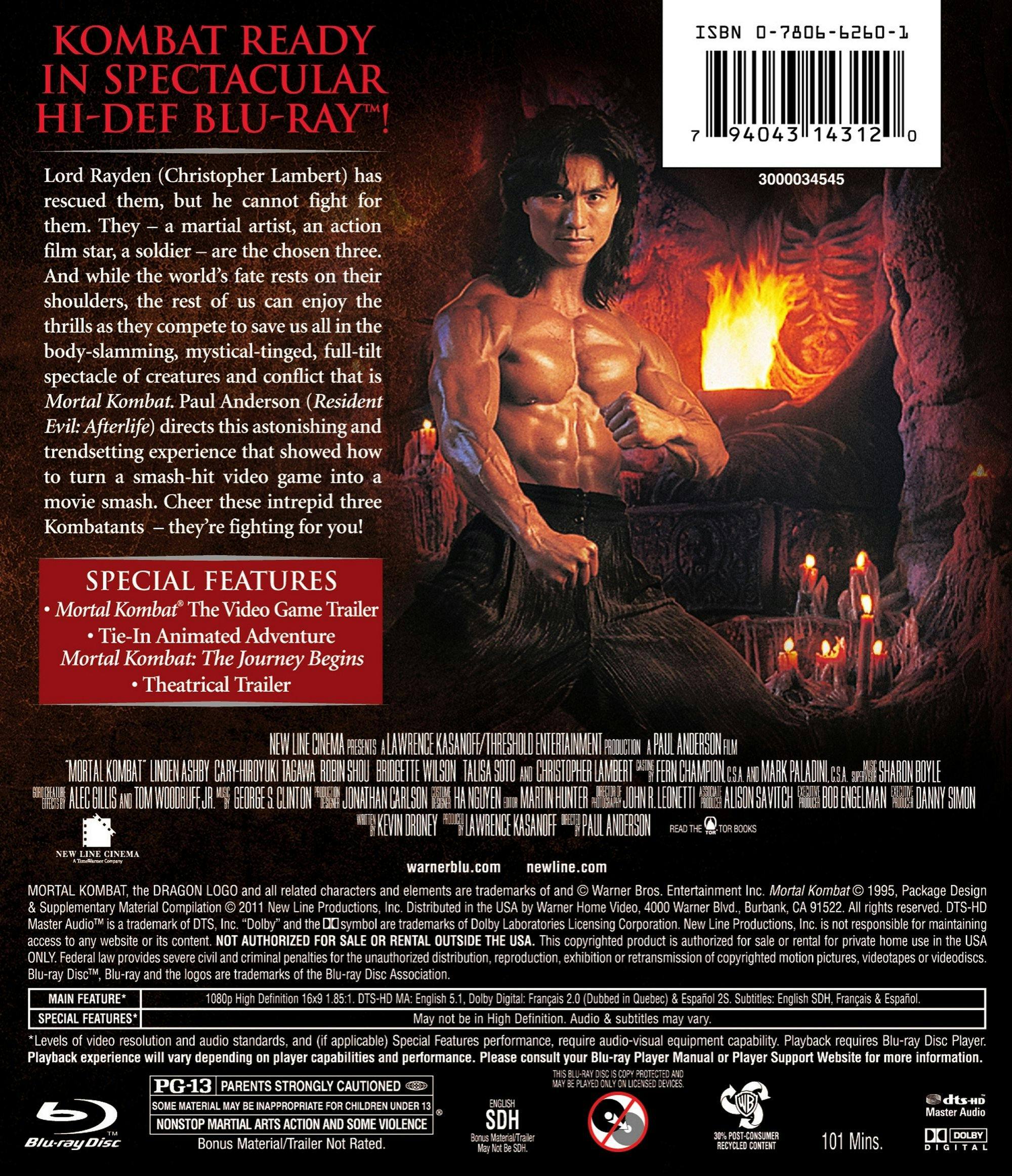 Back. Mortal Kombat [Blu-ray].