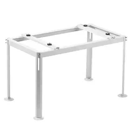 Front. VEVOR - Mini Split Ground Stand, Adjustable Anti-Vibration Mini Split Stand for 9000-36000 BTU Ductless Air Conditioner Heat - White.