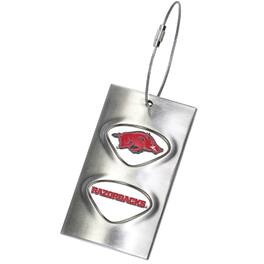 Jardine - Arkansas Razorbacks 3.5'' x 2'' Bag Tag - Silver