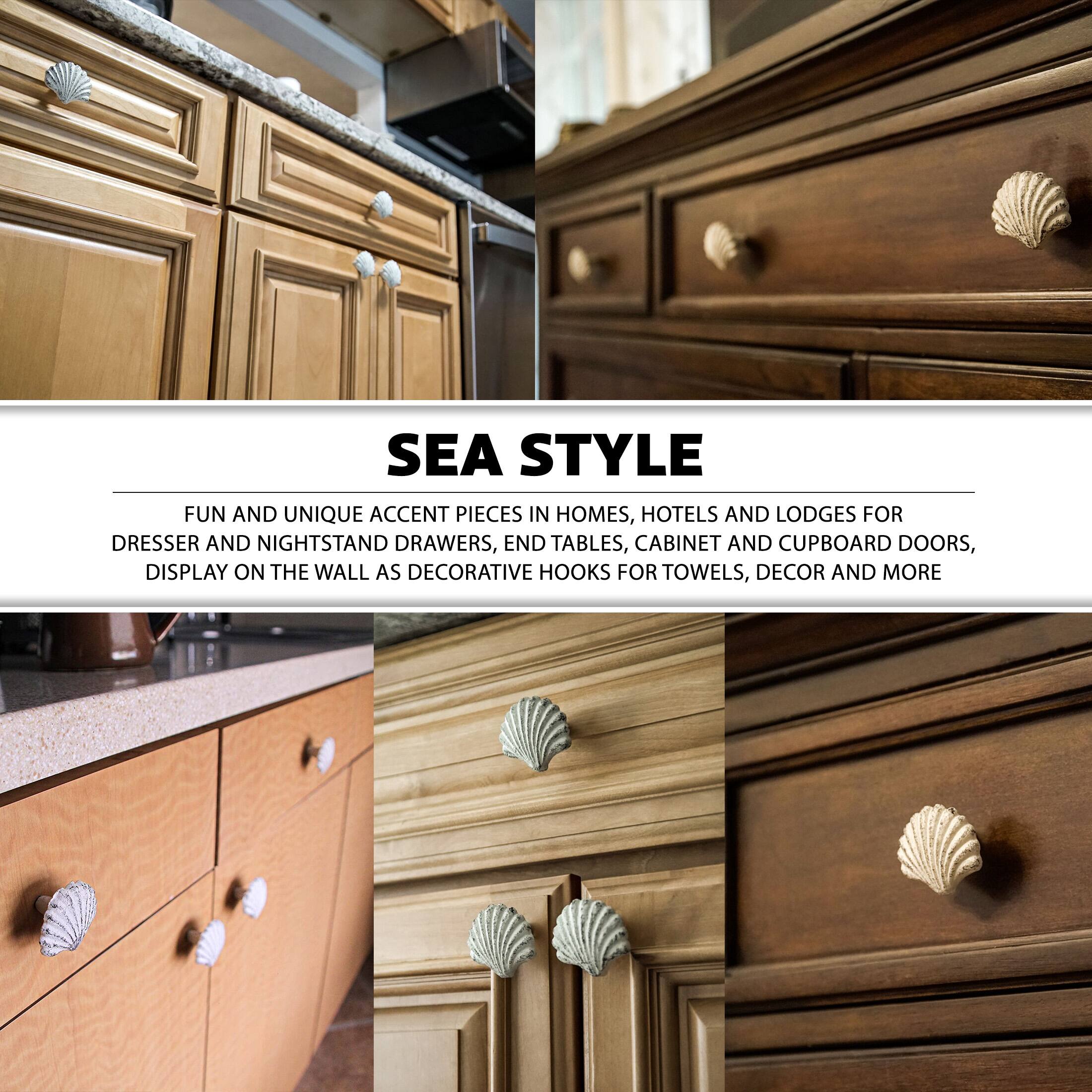 SEA STYLE

FUN AND UNIQUE ACCENT PIECES IN HOMES, HOTELS AND LODGES FOR DRESSER AND NIGHTSTAND DRAWERS, END TABLES, CABINET AND CUPBOARD DOORS, DISPLAY ON THE WALL AS DECORATIVE HOOKS FOR TOWELS, DECOR AND MORE