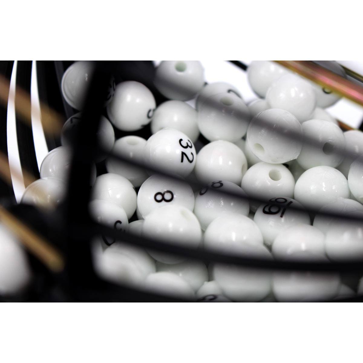 Alt View 1. JuzToys - Bingo Game for kids, Party Game Play Includes Round Cage 75 Number Balls 20 Cards Bingo Game Set (Classic) - Black.