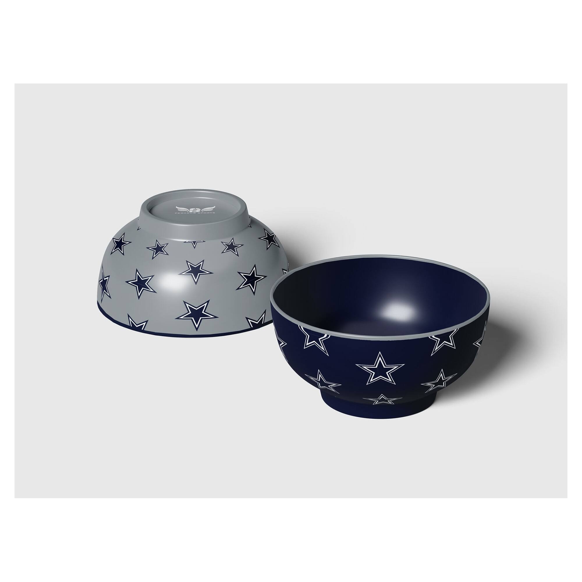 Front. Pegasus - Dallas Cowboys 6" Home & Away Two-Piece Serving Bowl Set - Multicolor.