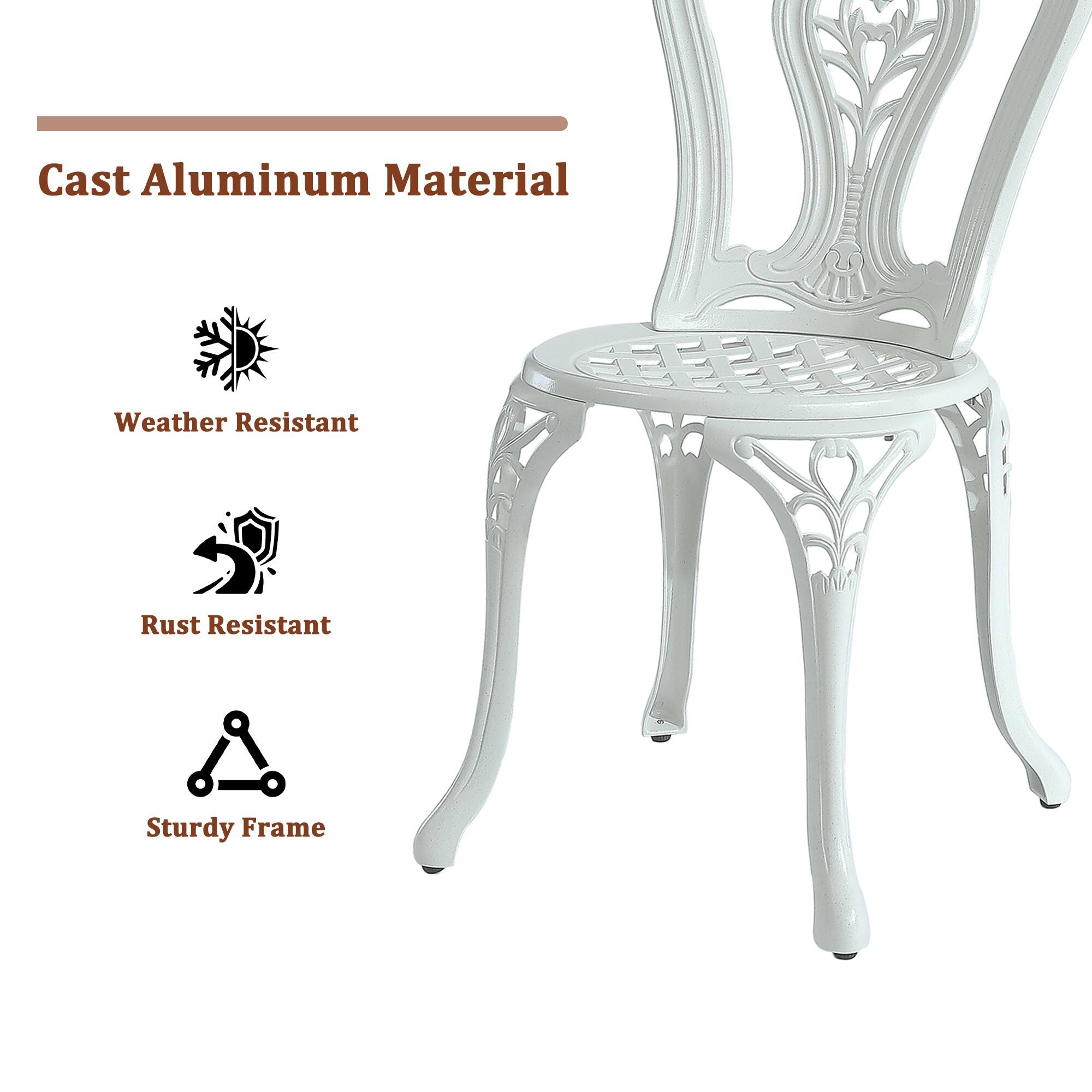 Cast Aluminum Material  
Weather Resistant  
Rust Resistant  
Sturdy Frame