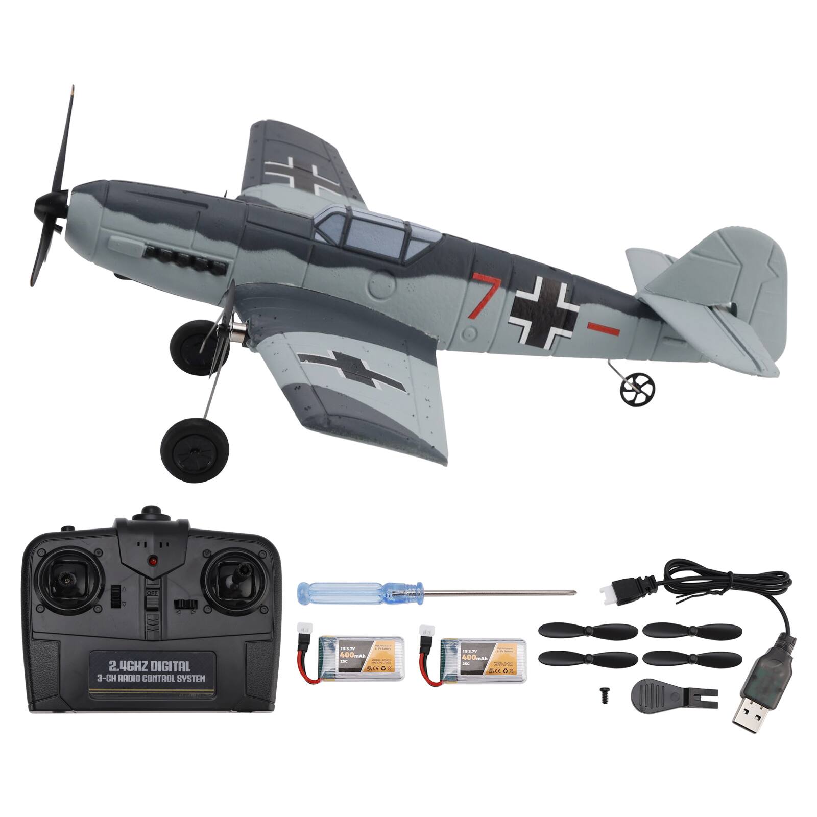 OFF  
2.4GHZ DIGITAL 3-CH RADIO CONTROL SYSTEM  
WER 400 MAIS IN ROEOR  
ELA 400mah 200 SCEOR