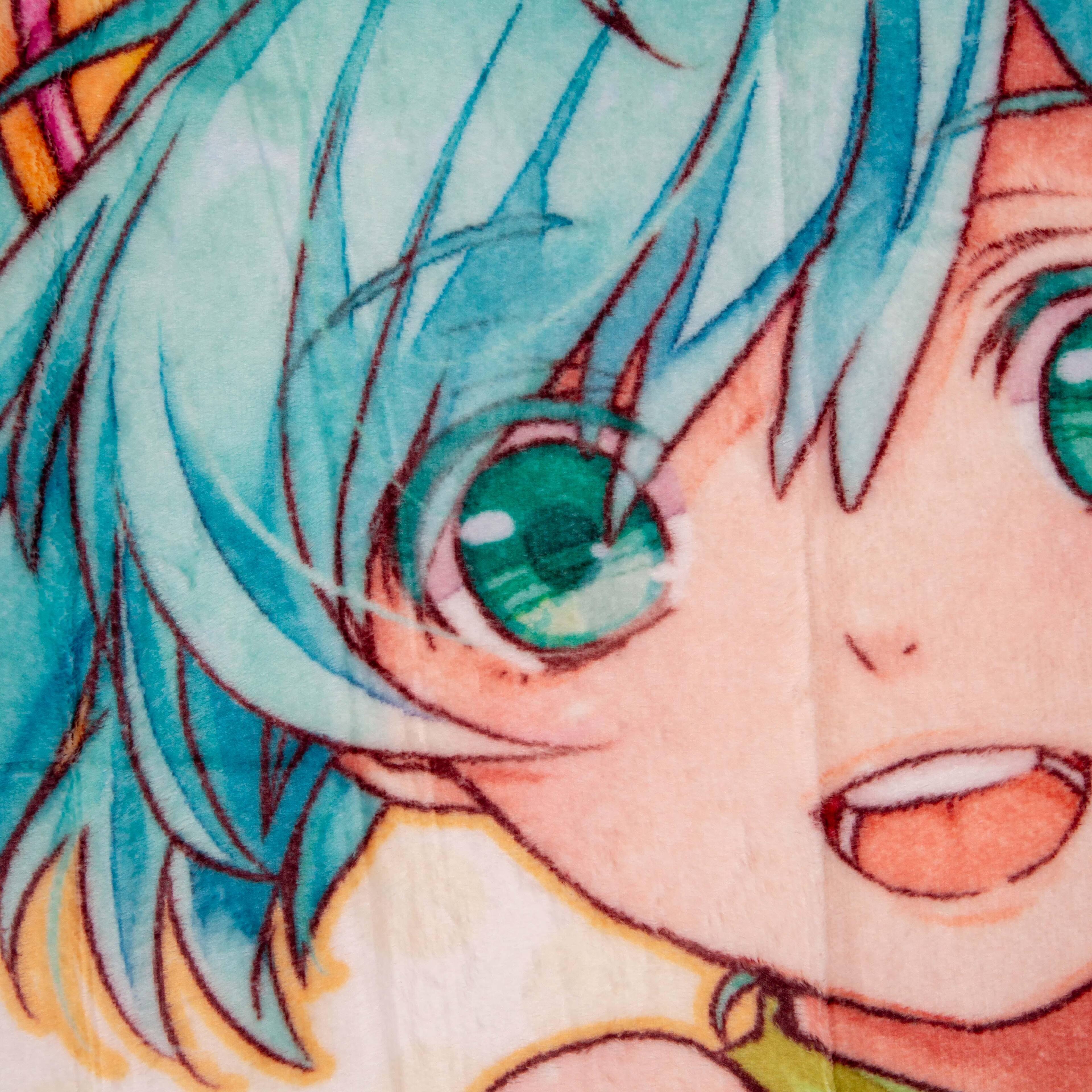 Alt View 1. Just Funky - Hologram Citrus Hatsune Miku 45 X 60 inches Fleece Throw Blanket - Multi-Color.