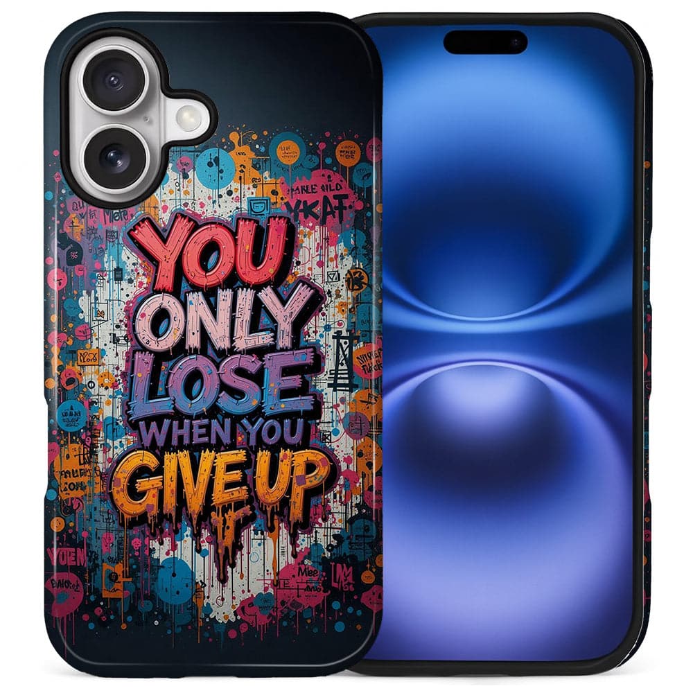 BUBM - Smartphone Case for iPhone - 2-Layer Durable Smartphone Protection Case - Give Up Club - Give Up Club for iPhone 17