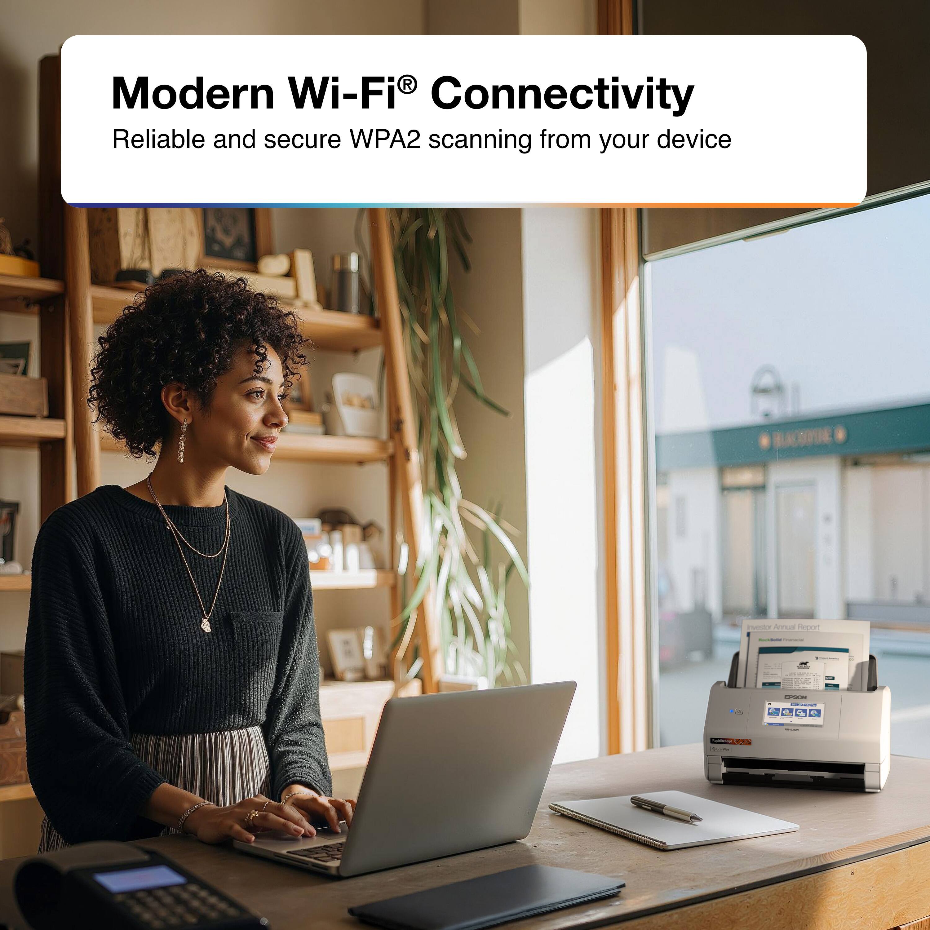 Modern Wi-Fi® Connectivity  
Reliable and secure WPA2 scanning from your device