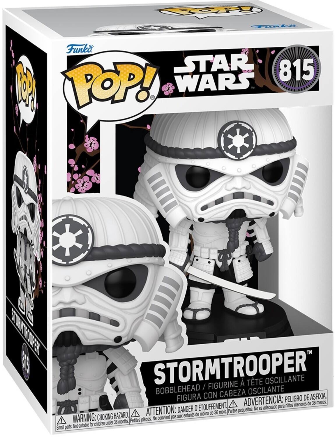 Funko POP! STAR WARS 815 STORMTROOPER BOBBLEHEAD / FIGURINE OSCILLANTE / FIGURA CON CABEZA OSCILANTE  
ADVERTENCIA: PELIGRO DE ASFIXIA.  
ATTENTION: DANGER D'ÉTOUFFEMENT.  
WARNING: CHOKING HAZARD.  
Small parts. Not suitable for children under 36 months.  
Petits pièces. Ne convient pas aux enfants de moins de 36 mois.  
Partes pequeñas. No es adecuado para niños menores de 36 meses.