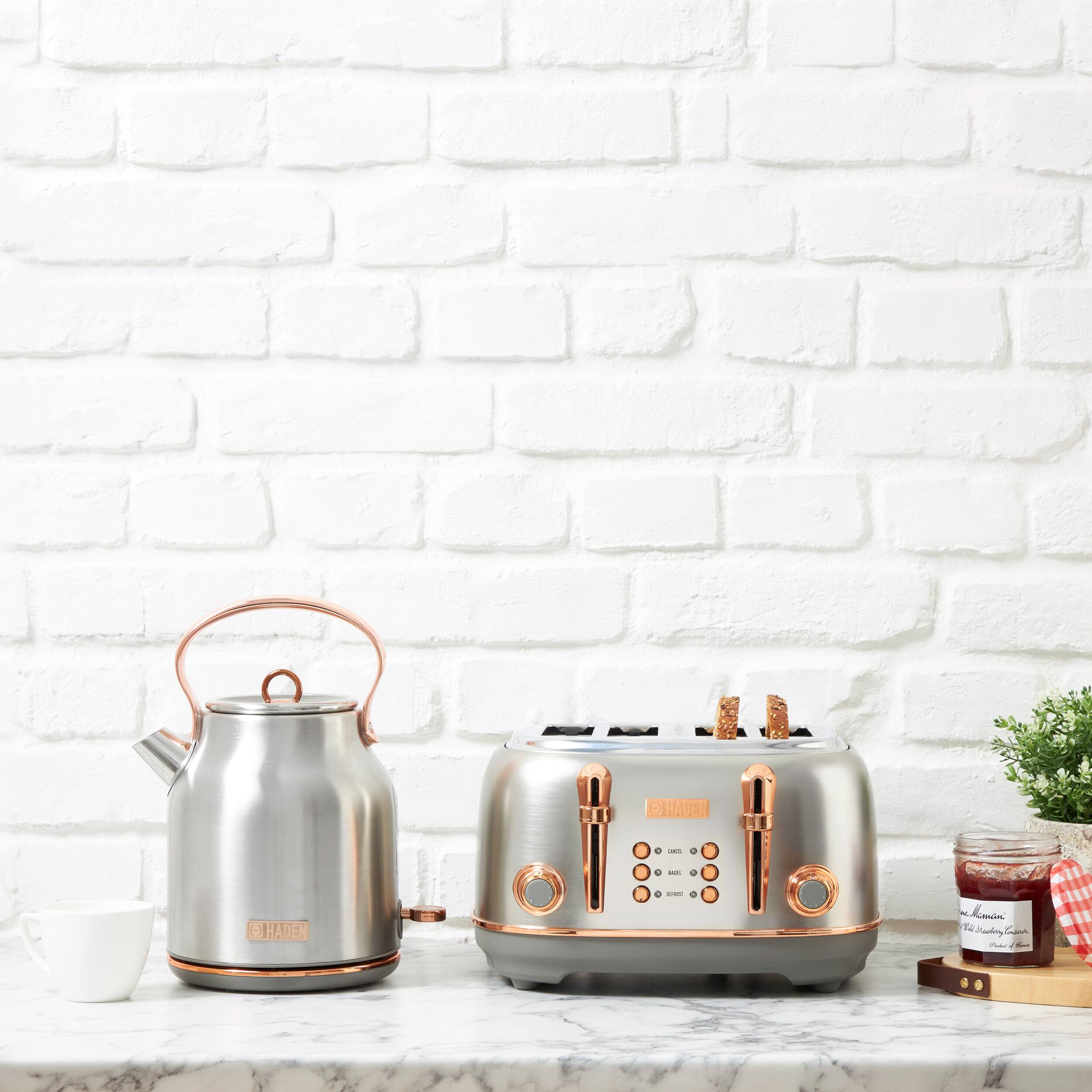 Alt View 15. Haden - Heritage Electric Kettle - Steel/Copper.