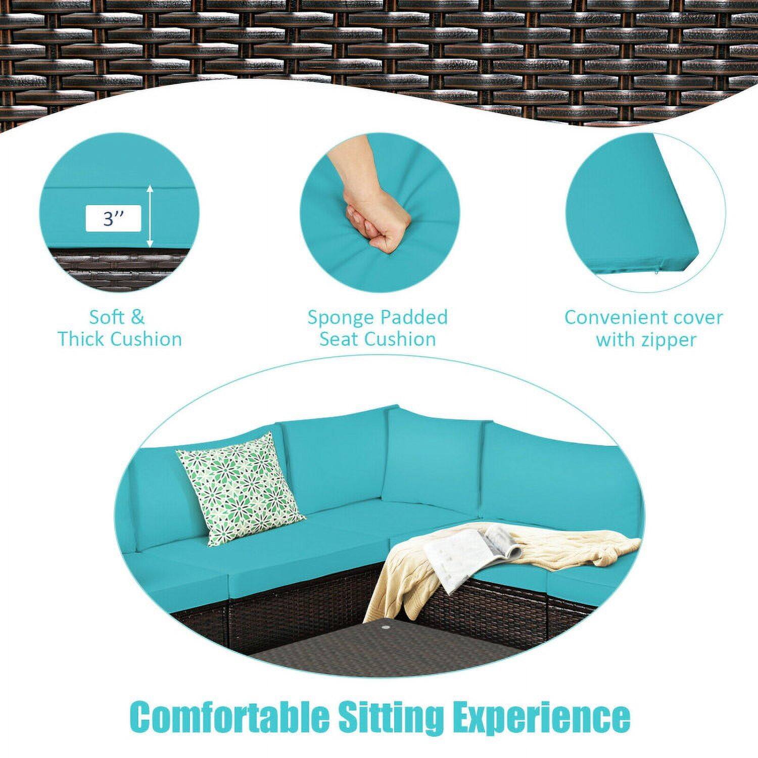 3" Soft & Thick Cushion Sponge Padded Seat Cushion Convenient cover with zipper Comfortable Sitting Experience
