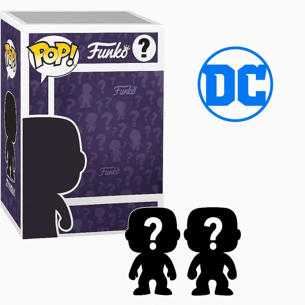 Set of 2 Surprise Mystery DC Comics Funko Pop! Randomly Selected - Black