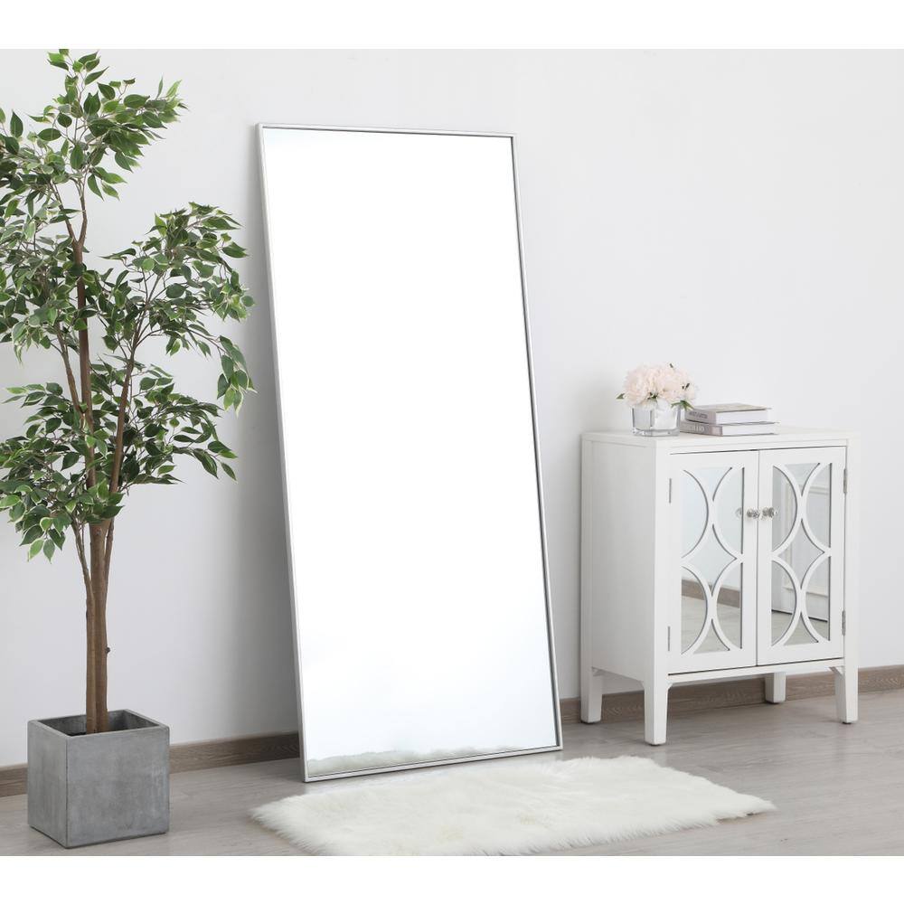 Alt View 7. Elegant Decor - Metal frame rectangle mirror 30 inch in silver - Silver.