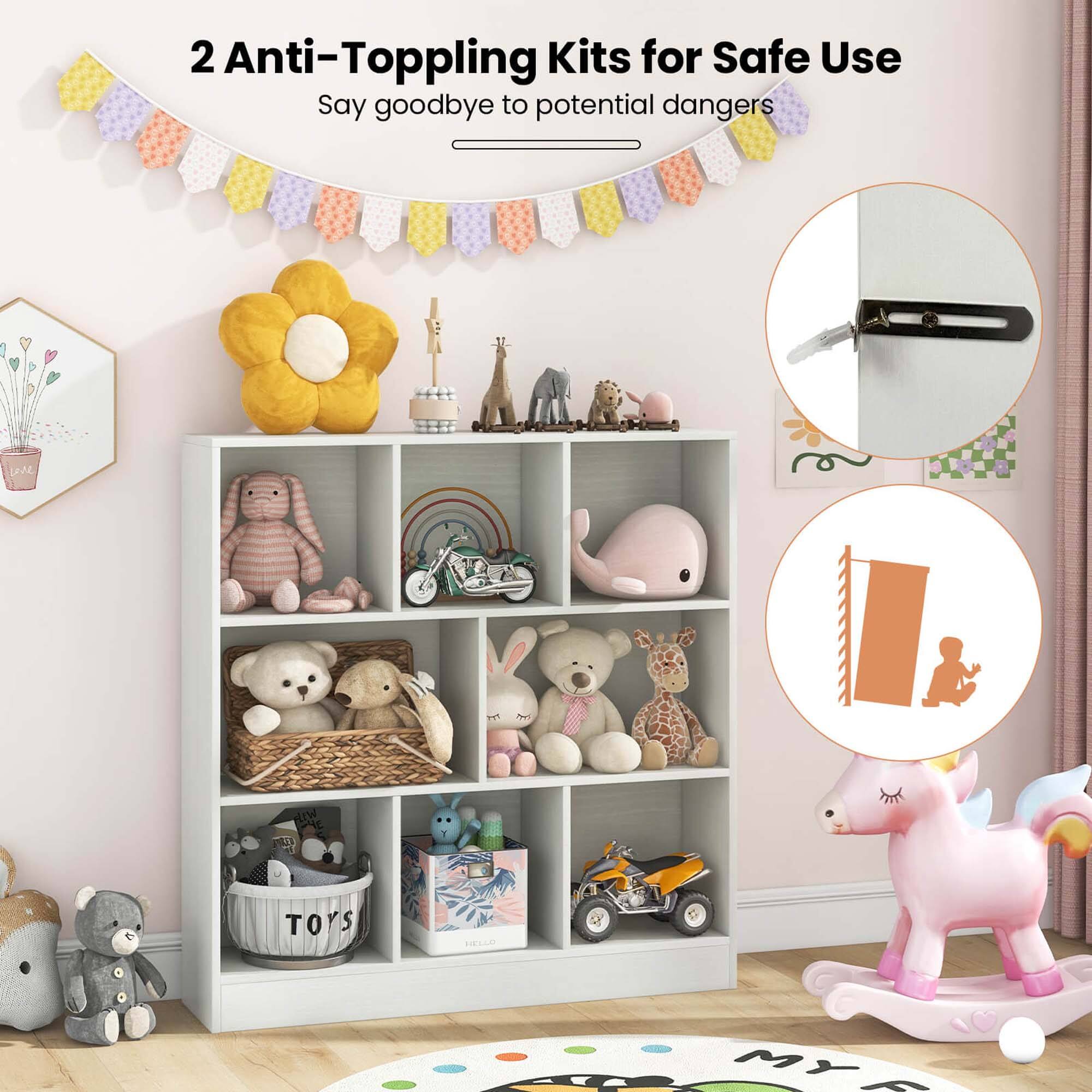 2 Anti-Toppling Kits for Safe Use Say goodbye to potential dangers HIW TOYS R US