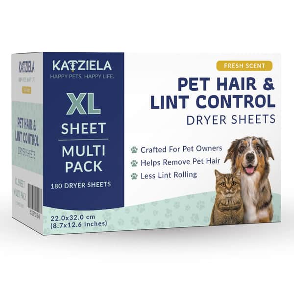 Katziela - Fresh Scent Pet Hair Dryer Sheets - 180 count