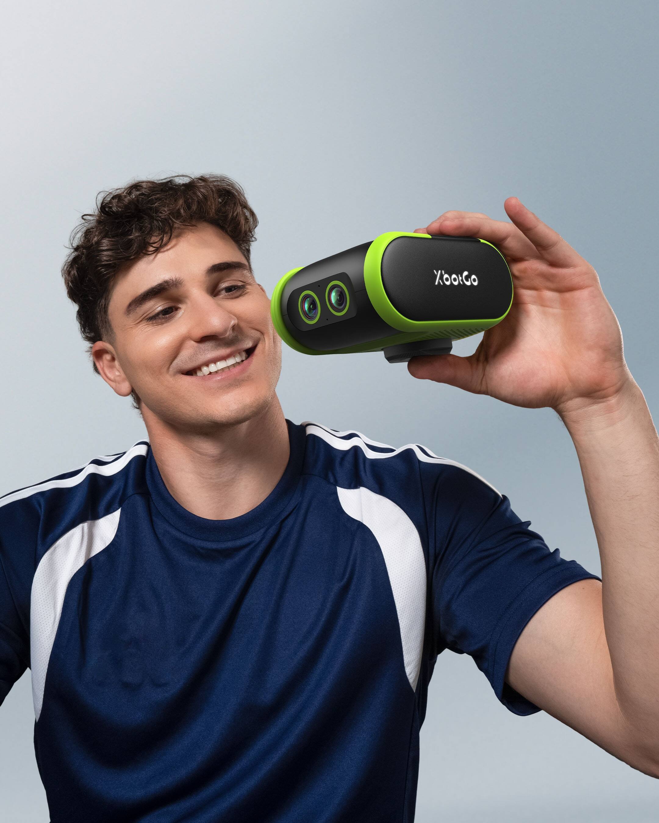 Alt View 5. XbotGo - Falcon AI Sports Camera, 4K Auto-Tracking Action Cam for Team Sports, Dual Lens with Live Streaming, No Subscription - Edge Green.