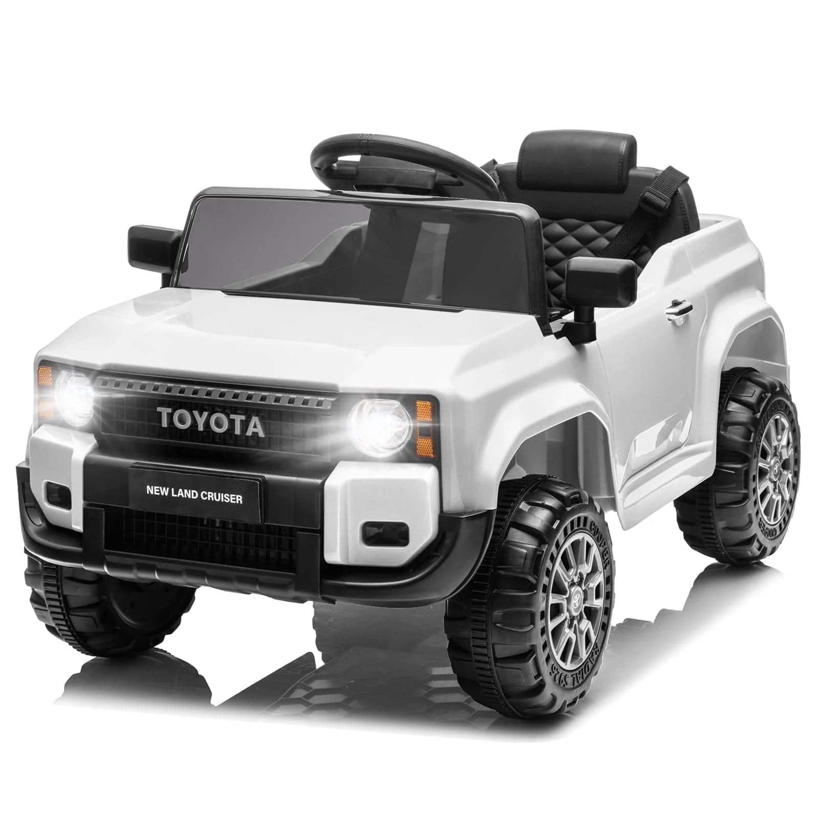 Winado - 12V Ride On Car Toys, Licensed Toyota Kids Powered Electric Car w/Remote Control - White