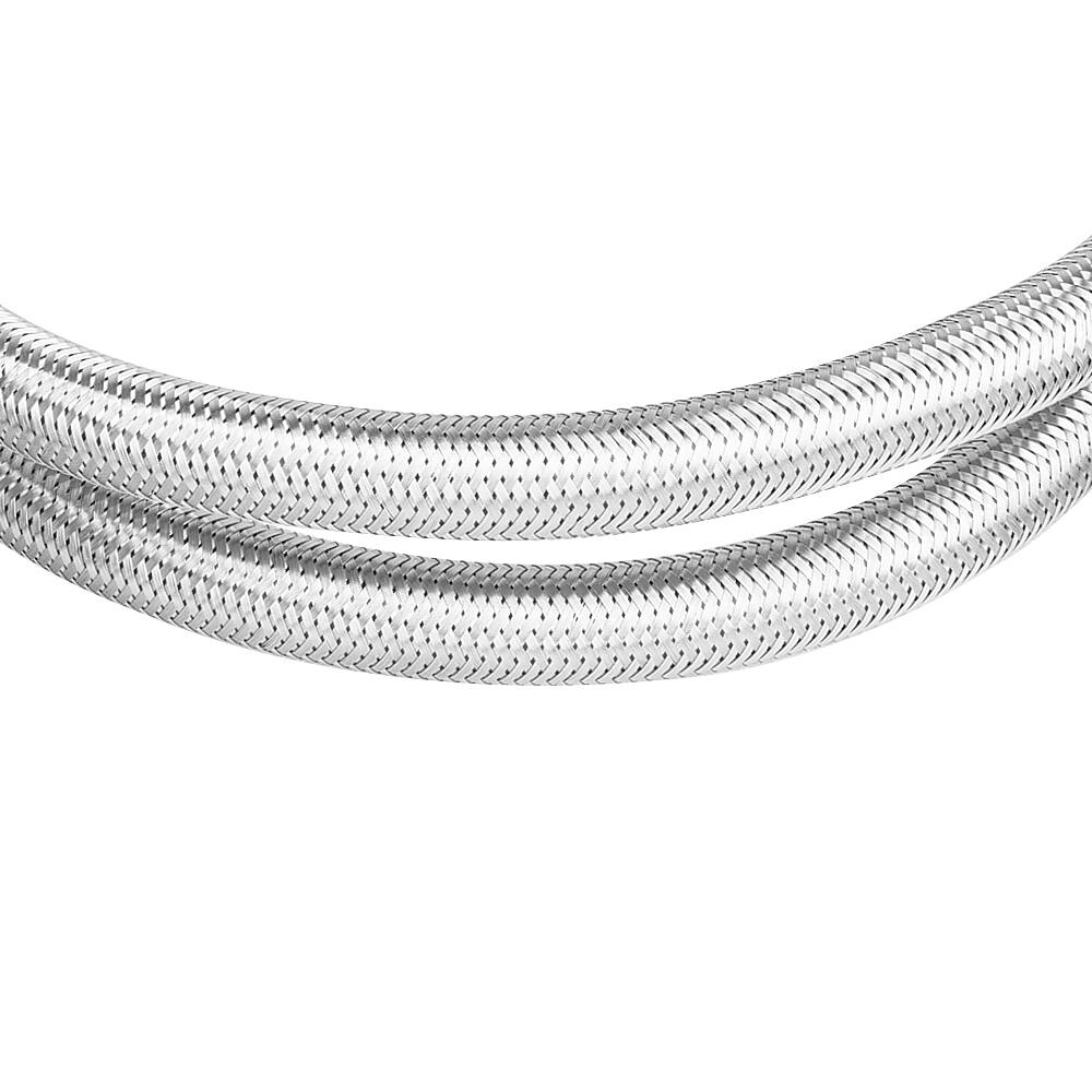 Left. Empava - 5FT Propane Hose with Gauge – CSA Certified, Universal 1lb to 40lb Tank Adapter for Grills, Heaters & Camping - Stainless Steel.