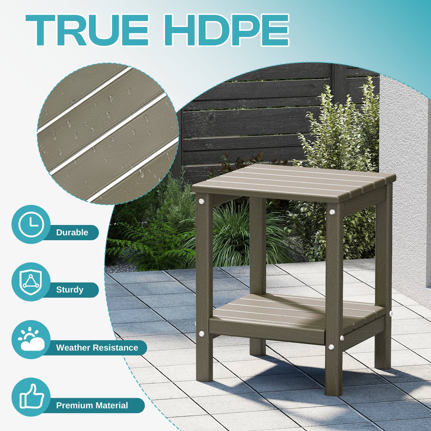 TRUE HDPE

- Durable
- Sturdy
- Weather Resistance
- Premium Material