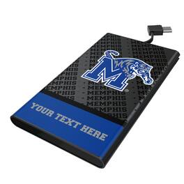 Keyscaper - Memphis Tigers Personalized Endzone Plus 5000mAh Flat Powerbank - Black