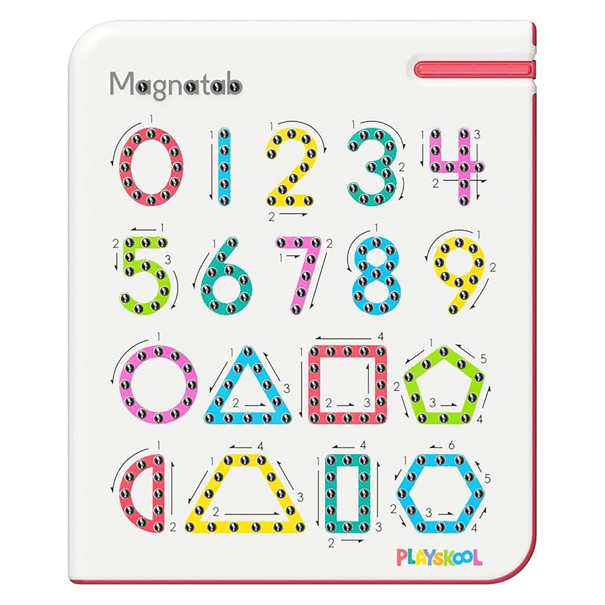 CroJack Capital - Magnatab Playskool Numbers and Shapes | Learning and Sensory Drawing Tool - White