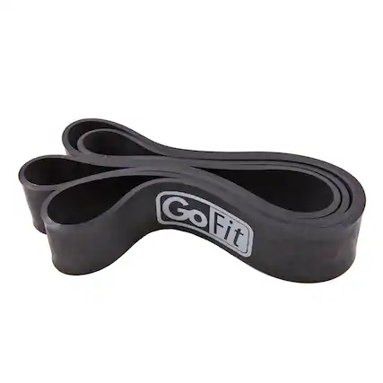Front. GoFit - Super Band resistance exercise band - Black.