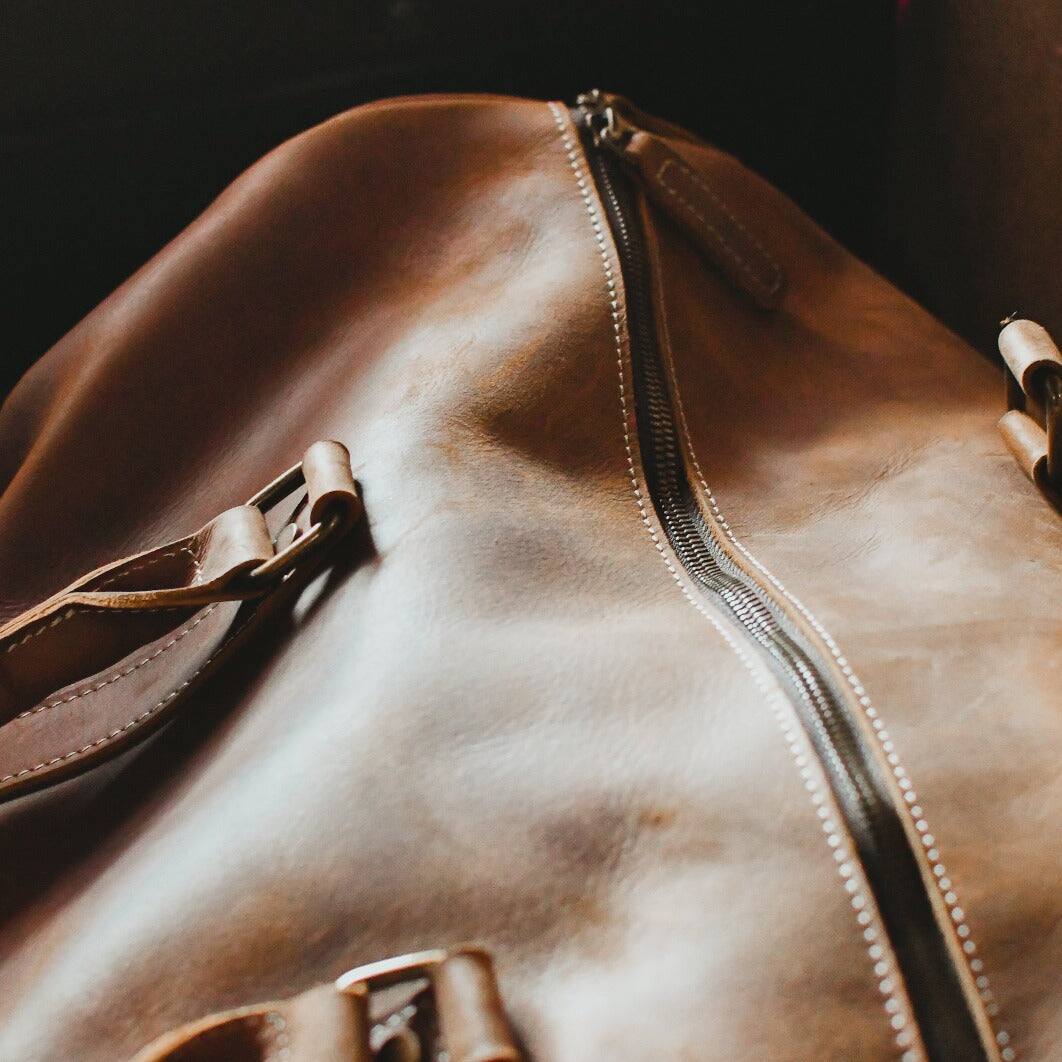 Alt View 7. Steel Horse Leather - The Dagny Weekender | Large Leather Duffle Bag - Brown.