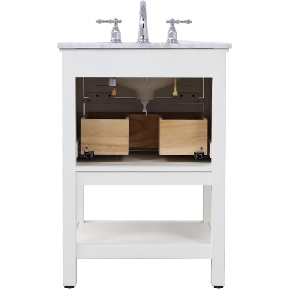 Alt View 2. Elegant Kitchen and Bath - 24 in. Single bathroom vanity set in White - White.