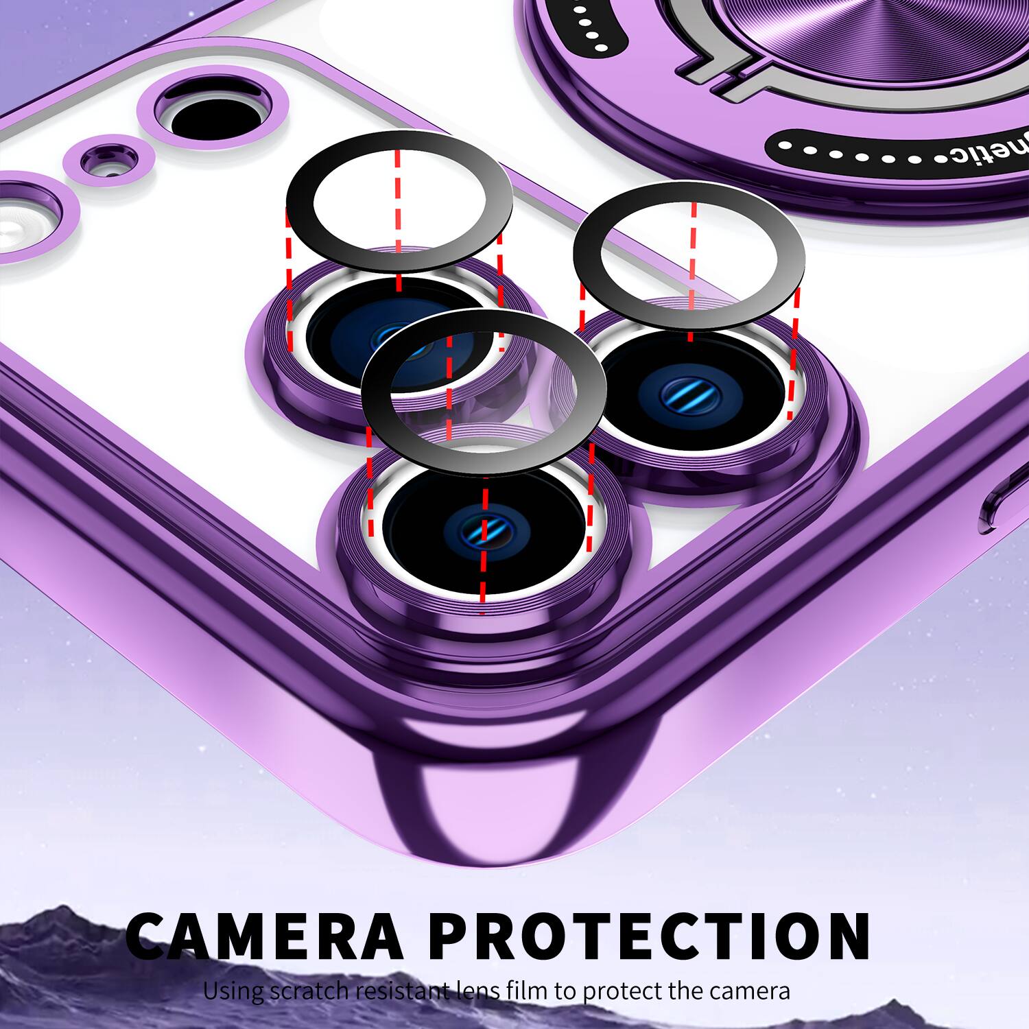 CAMERA PROTECTION  
Using scratch resistant lens film to protect the camera