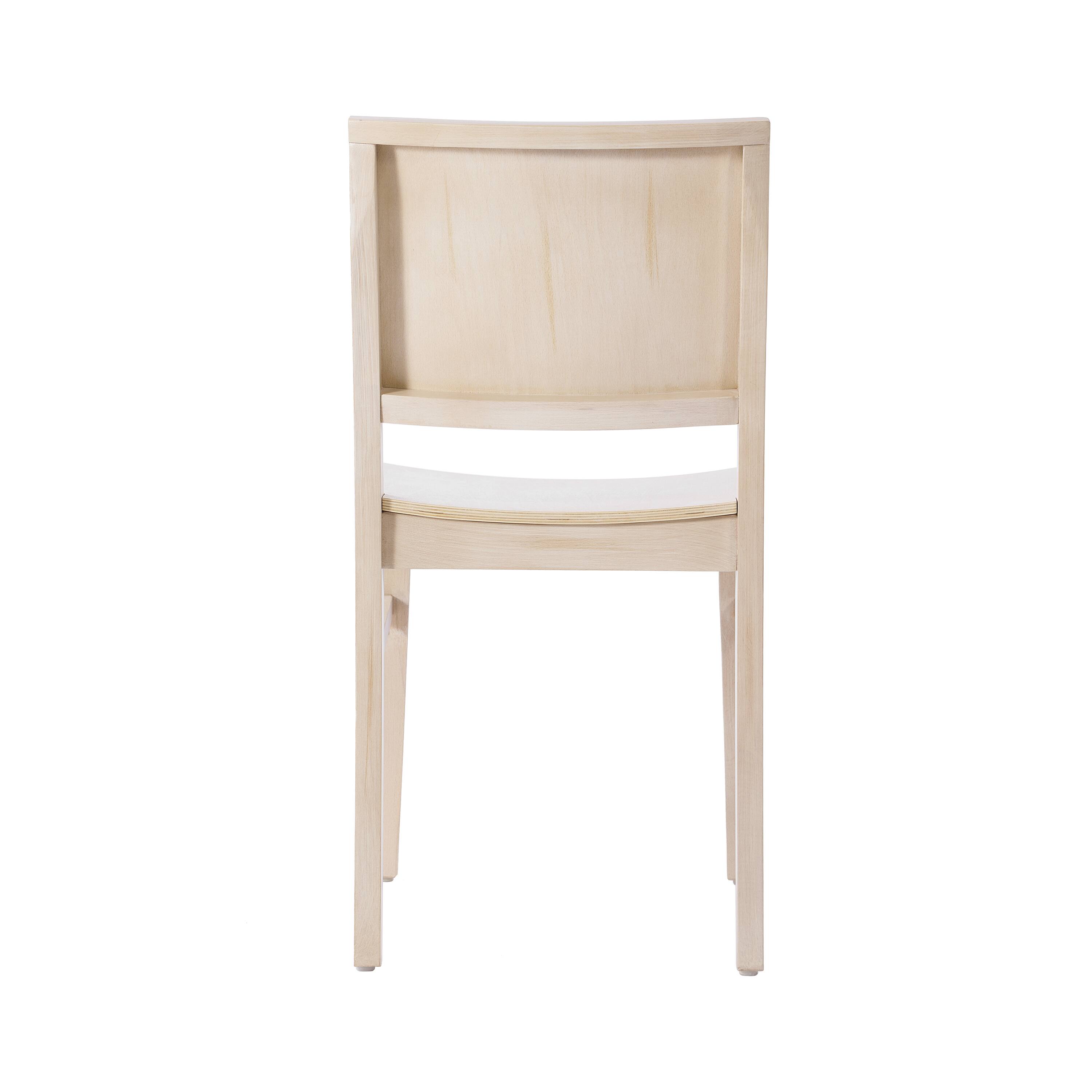 Alt View 6. Emma + Oliver - Spencer Dining Chair with Curved Backrest and Solid Wood Construction - Antique White.
