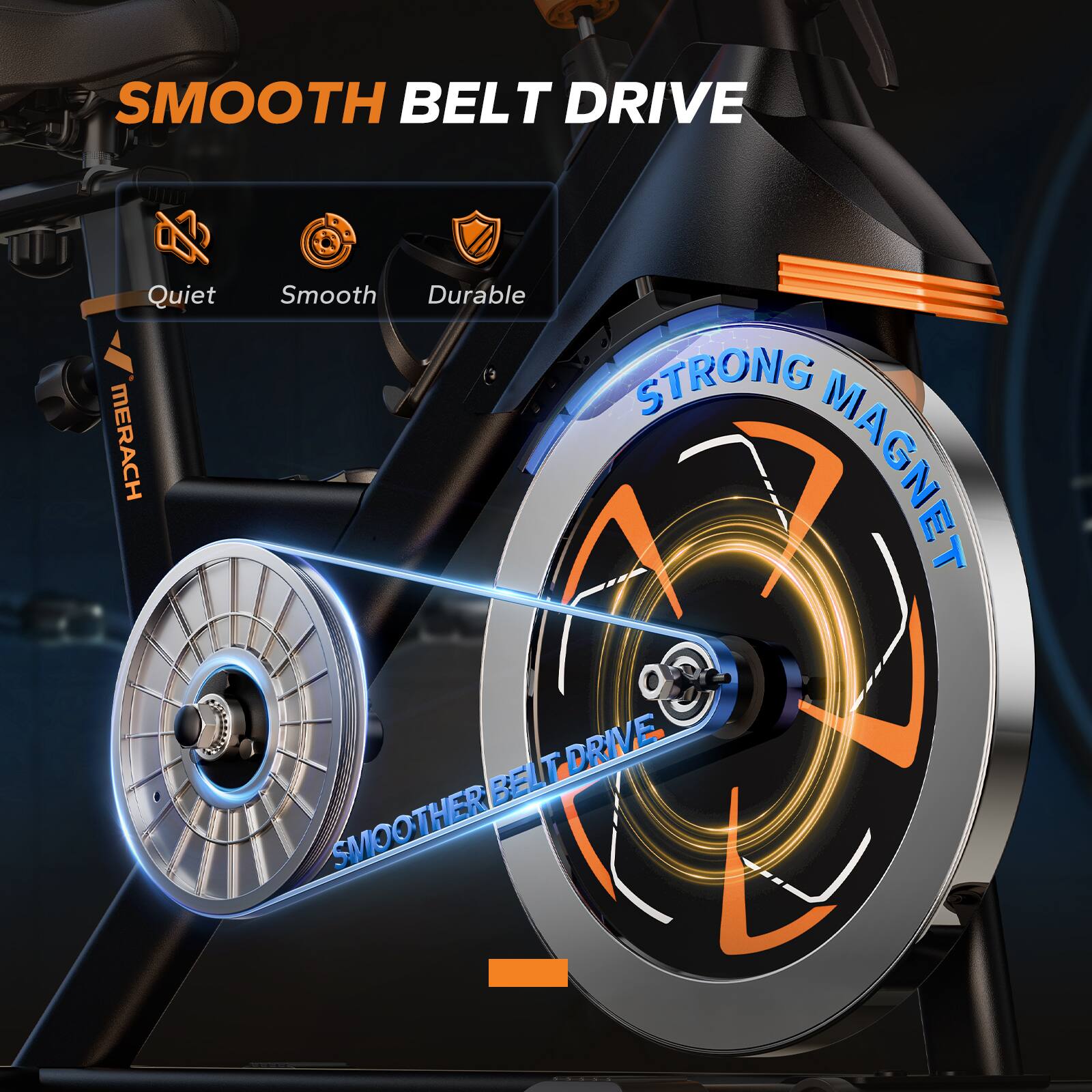 SMOOTH BELT DRIVE  
Quiet  
Smooth  
Durable  
STRONG MAGNET  
SMOOTHER BELT DRIVE