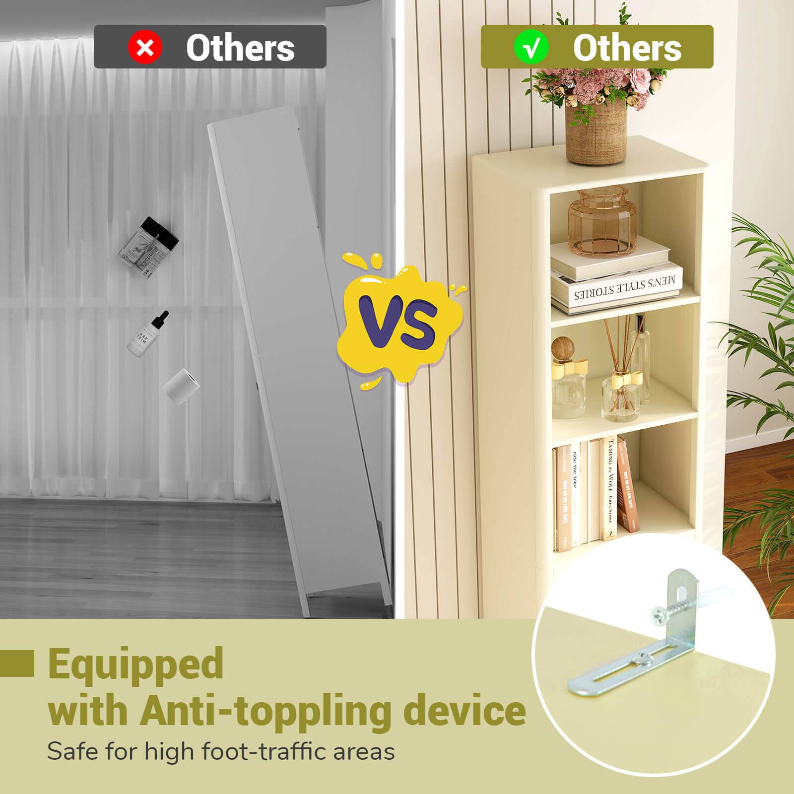 Others

Others

VS

Equipped with Anti-toppling device
Safe for high foot-traffic areas