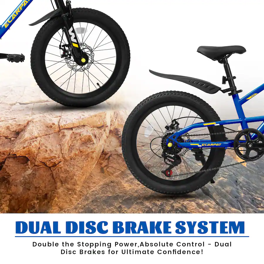 Anysun 20 Inch Mountain Bike for Adults & Teens 7 Speed, Front ...
