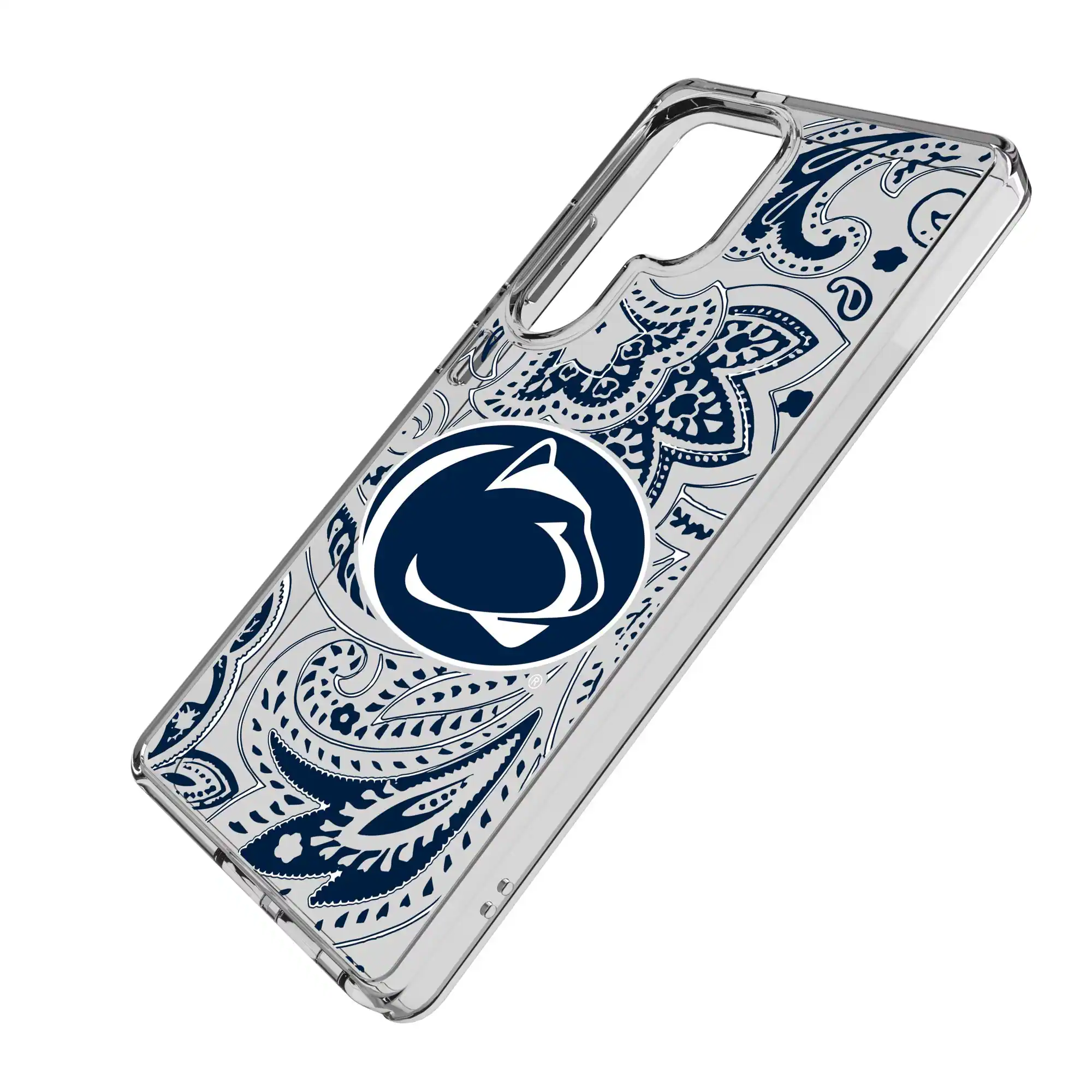 Alt View 1. Keyscaper - Penn State Nittany Lions Paisley Galaxy Clear Case - S23 Ultra - Multicolor.