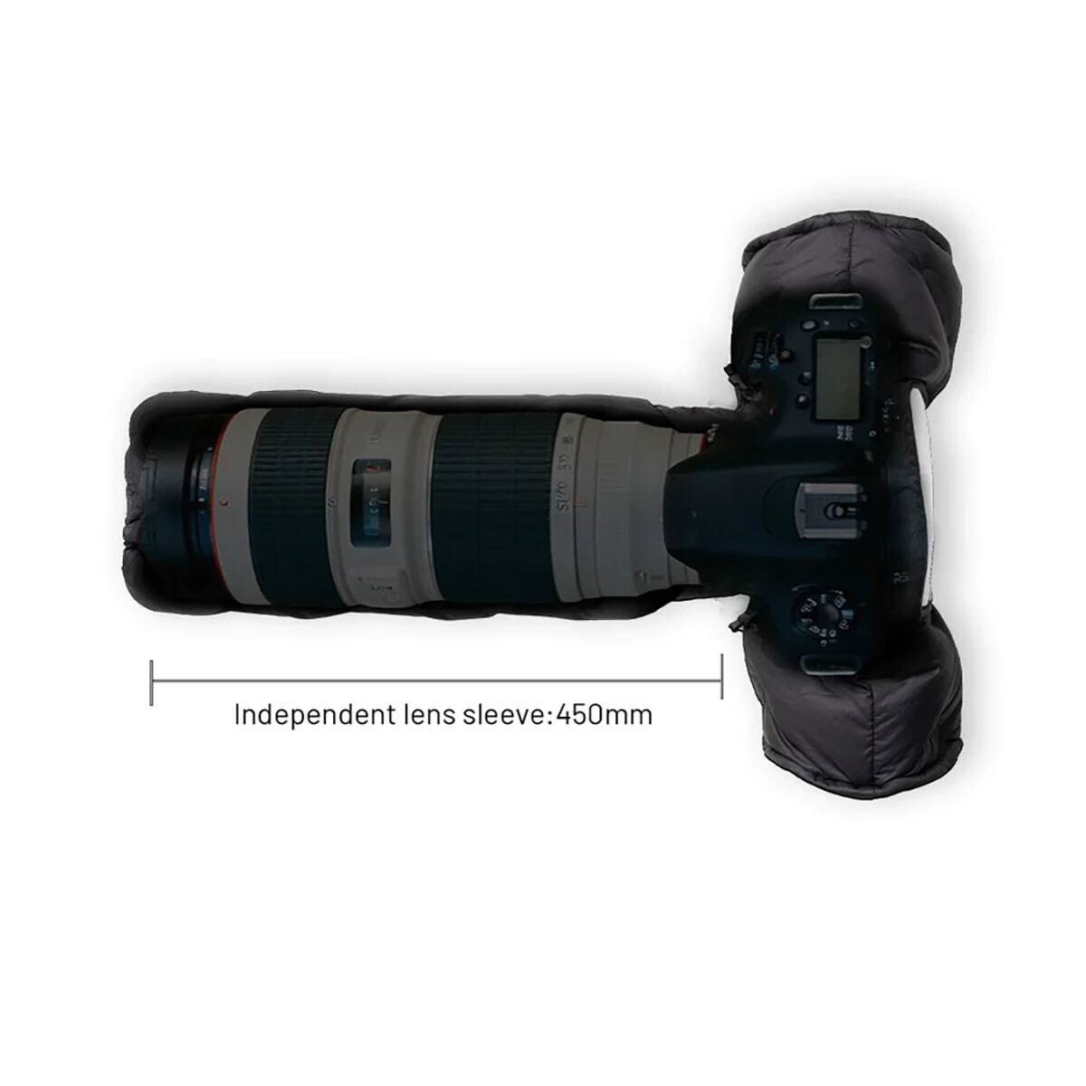 3" outs  
Independent lens sleeve: 450mm
