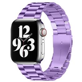 StrapsCo - Flat-Link Everyday Bracelet Stainless Steel Watch Band Strap For Apple Watch - 44mm/45mm/46mm/49mm - Light Purple