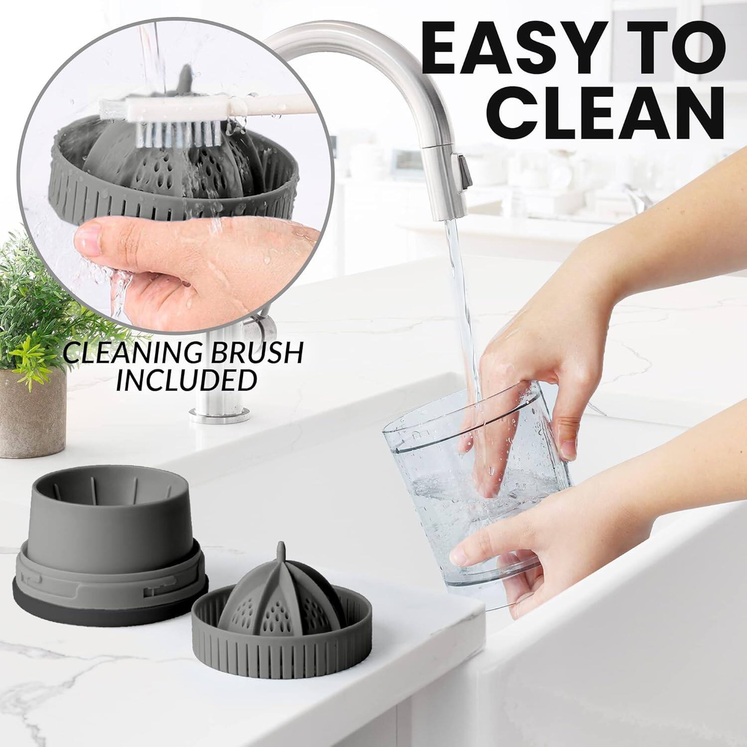 EASY TO CLEAN  
CLEANING BRUSH INCLUDED