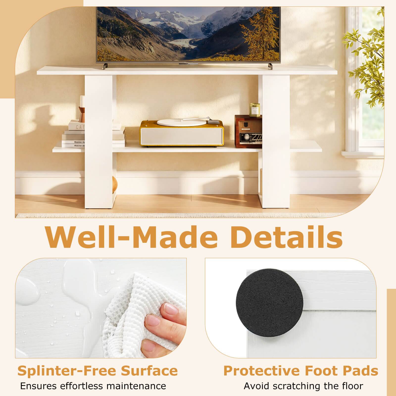 - Well-Made Details
- Splinter-Free Surface Ensures effortless maintenance
- Protective Foot Pads Avoid scratching the floor