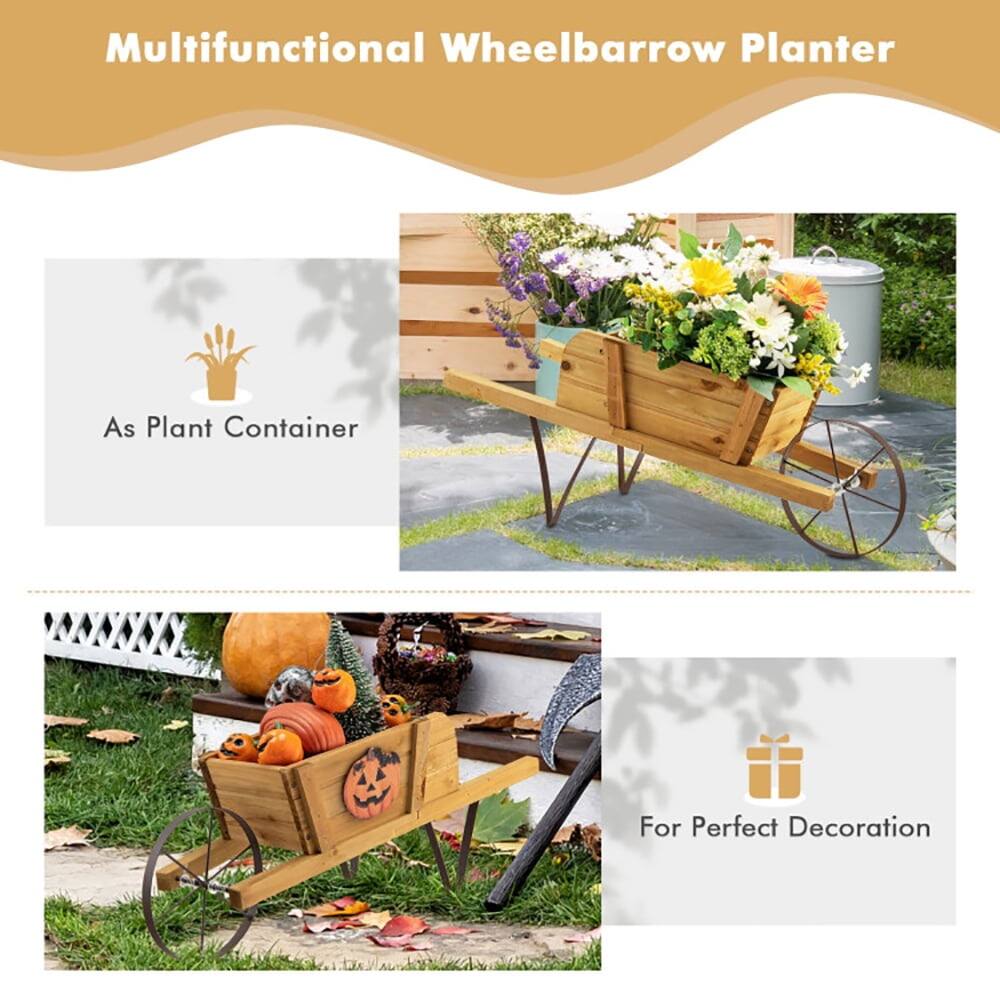 Multifunctional Wheelbarrow Planter

As Plant Container

For Perfect Decoration