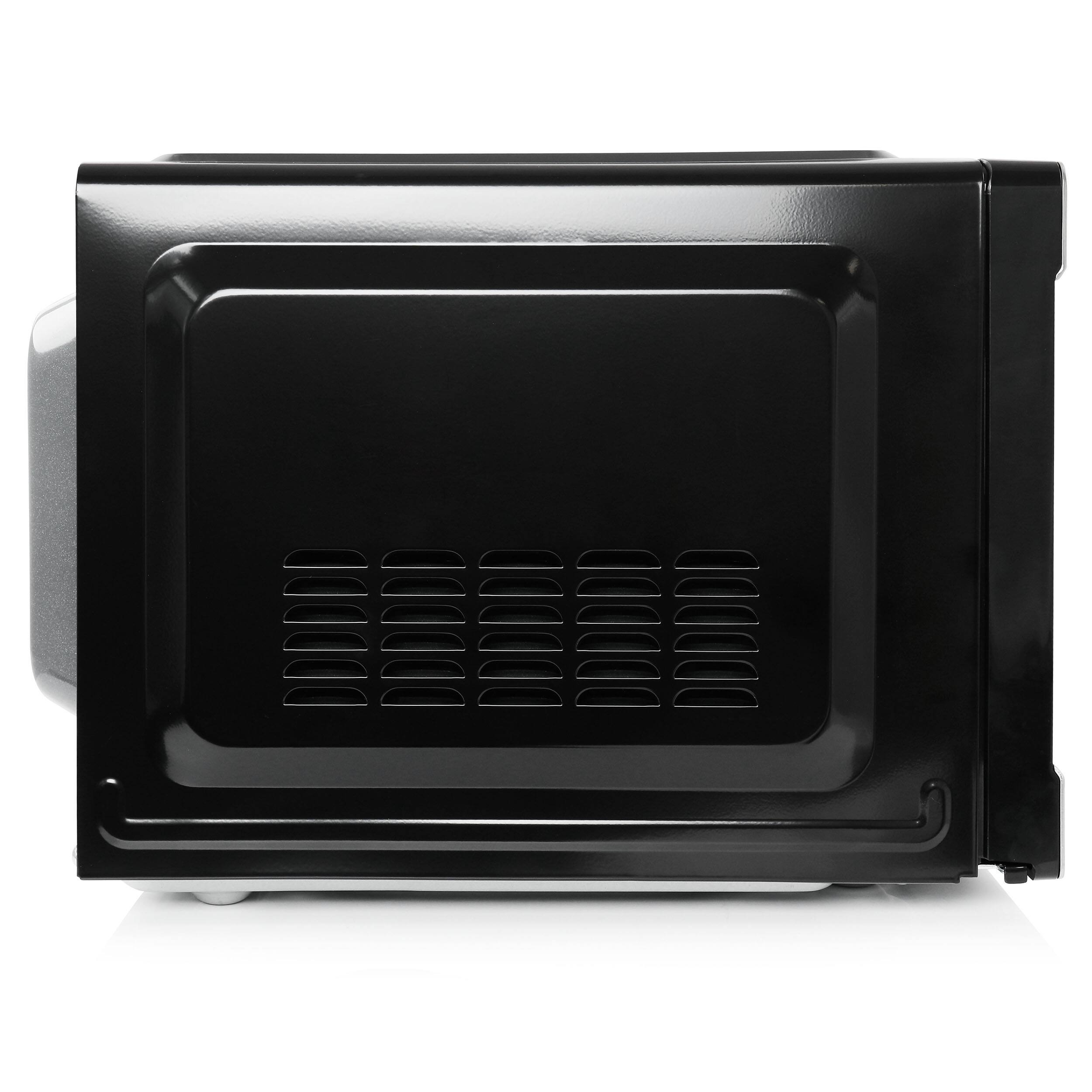 Alt View 3. Galanz - Galanz 1.1 cu ft 1000W Countertop Microwave Oven in Stainless Steel Black with One Touch Express Cooking - Black.