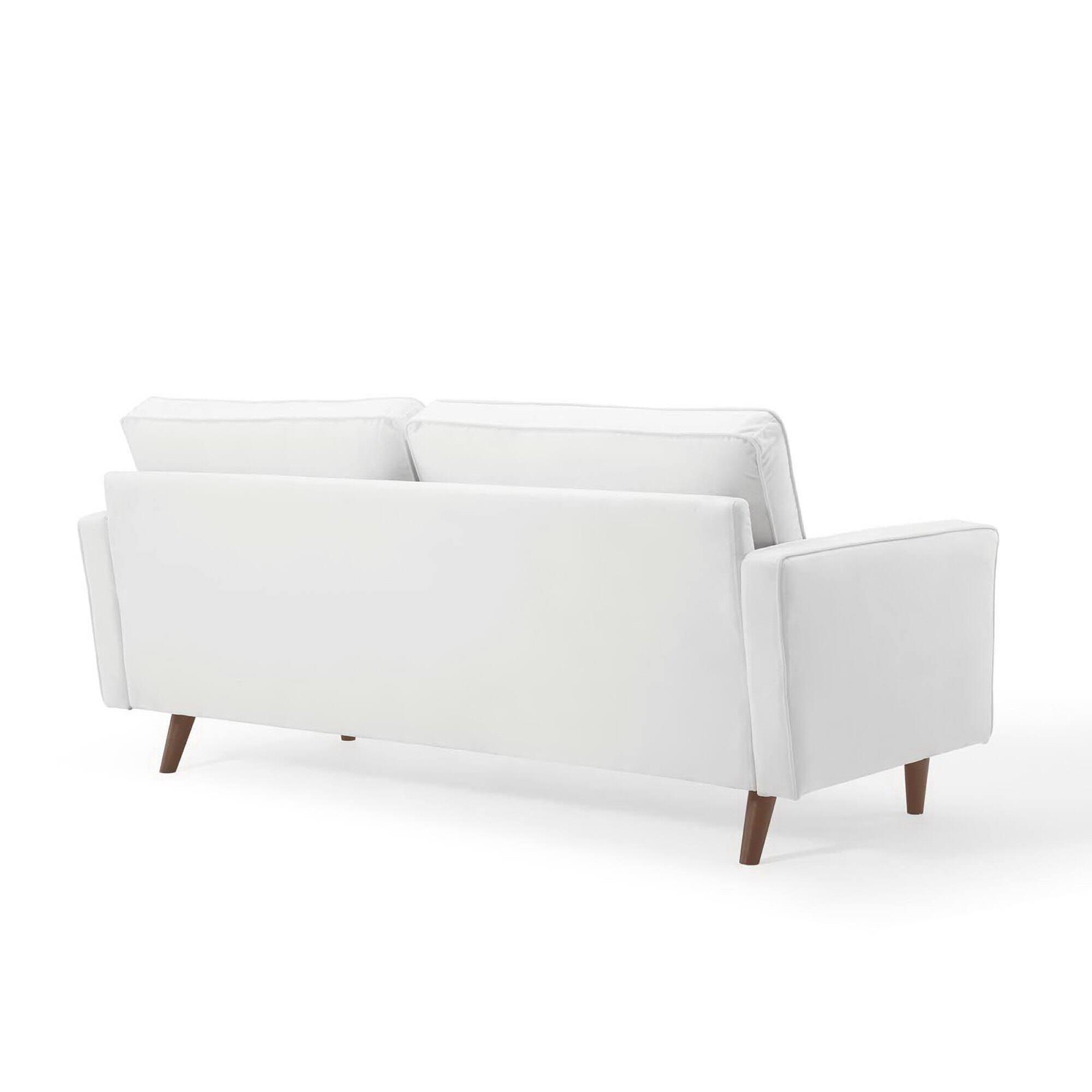 Alt View 1. Modway - Valour Performance Velvet Sofa by Modway - White.