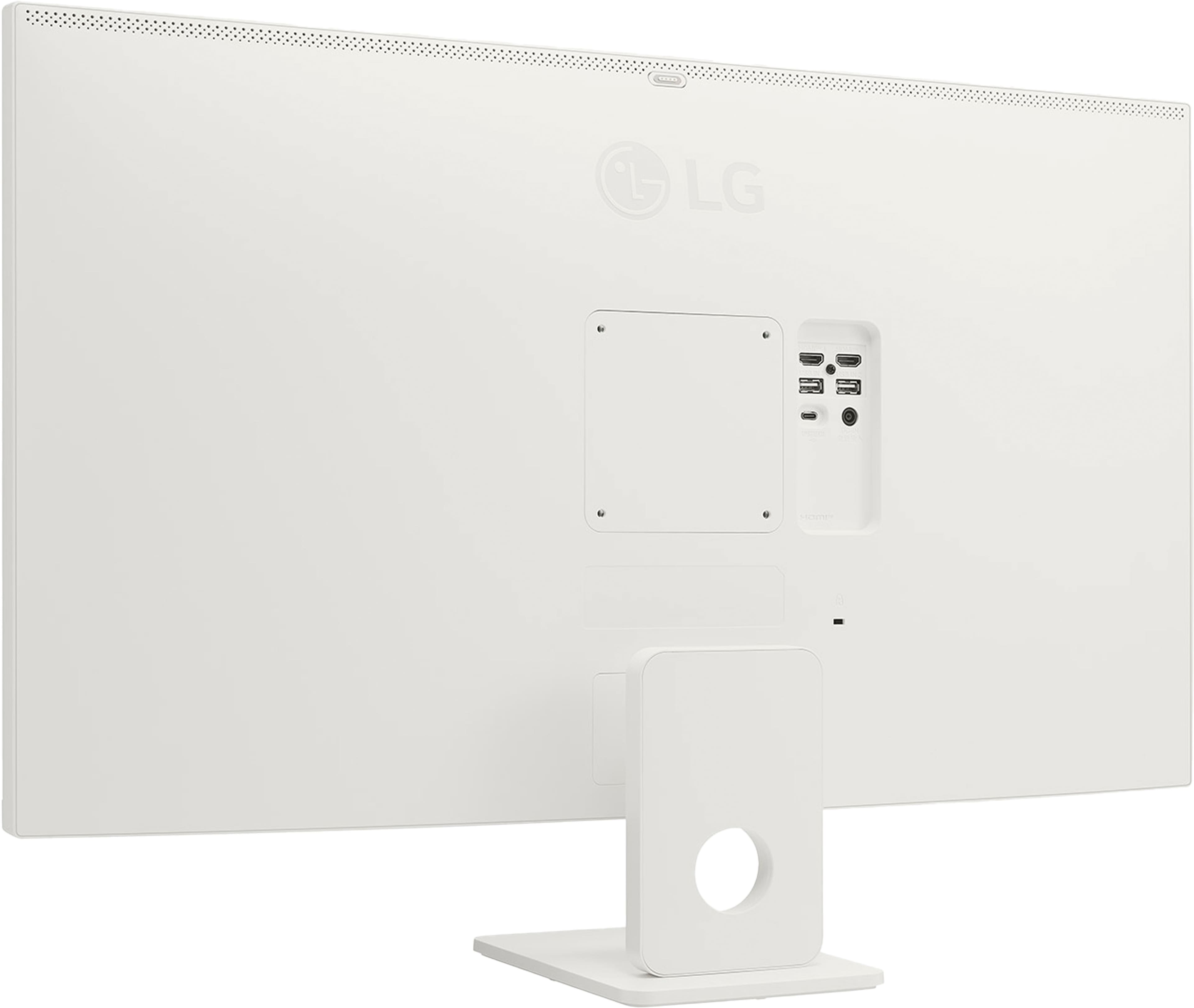 Alt View 5. LG - 32" UHD 60Hz 5ms Smart Monitor with HDR10 (HDMI, USB-C) - White.