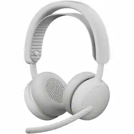 Logitech - Zone Wireless 2 ES - Noise-Canceling Wireless Headset with Adaptive Hybrid ANC, Bluetooth, Off- Stereo - White