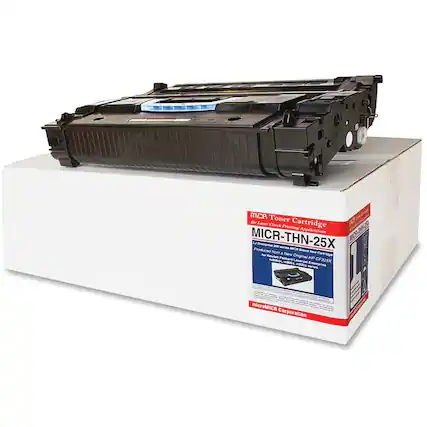 MICR Toner Cartridge for Laser Check Printing Applications
MICR-THN-25X
Laser Toner Cartridge
Produced from a MICR Brand New Cartridge
For Hewlett Packard Original HP CF325X
microMICR Corporation