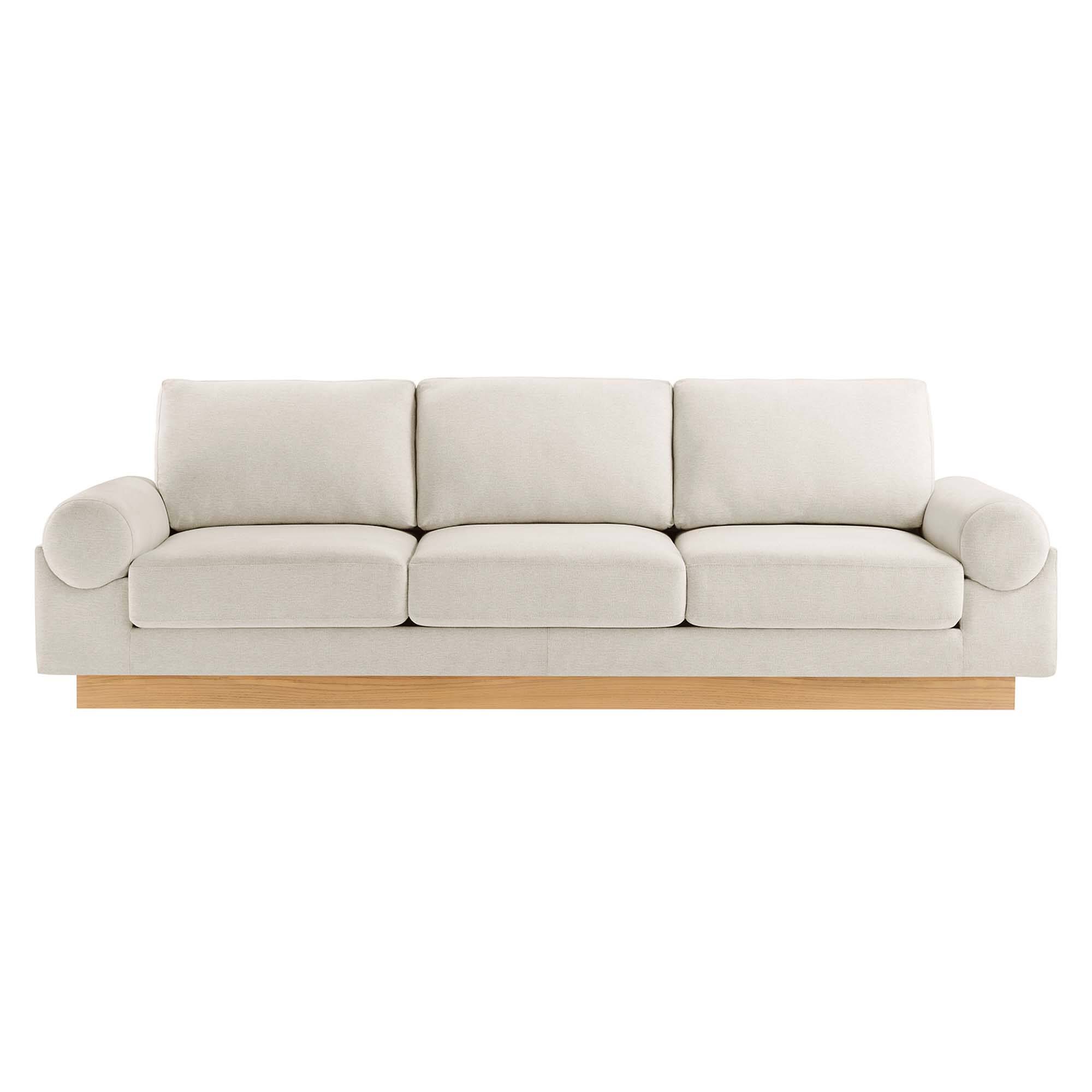 Alt View 2. Modway - Oasis Upholstered Fabric Sofa by Modway - White.