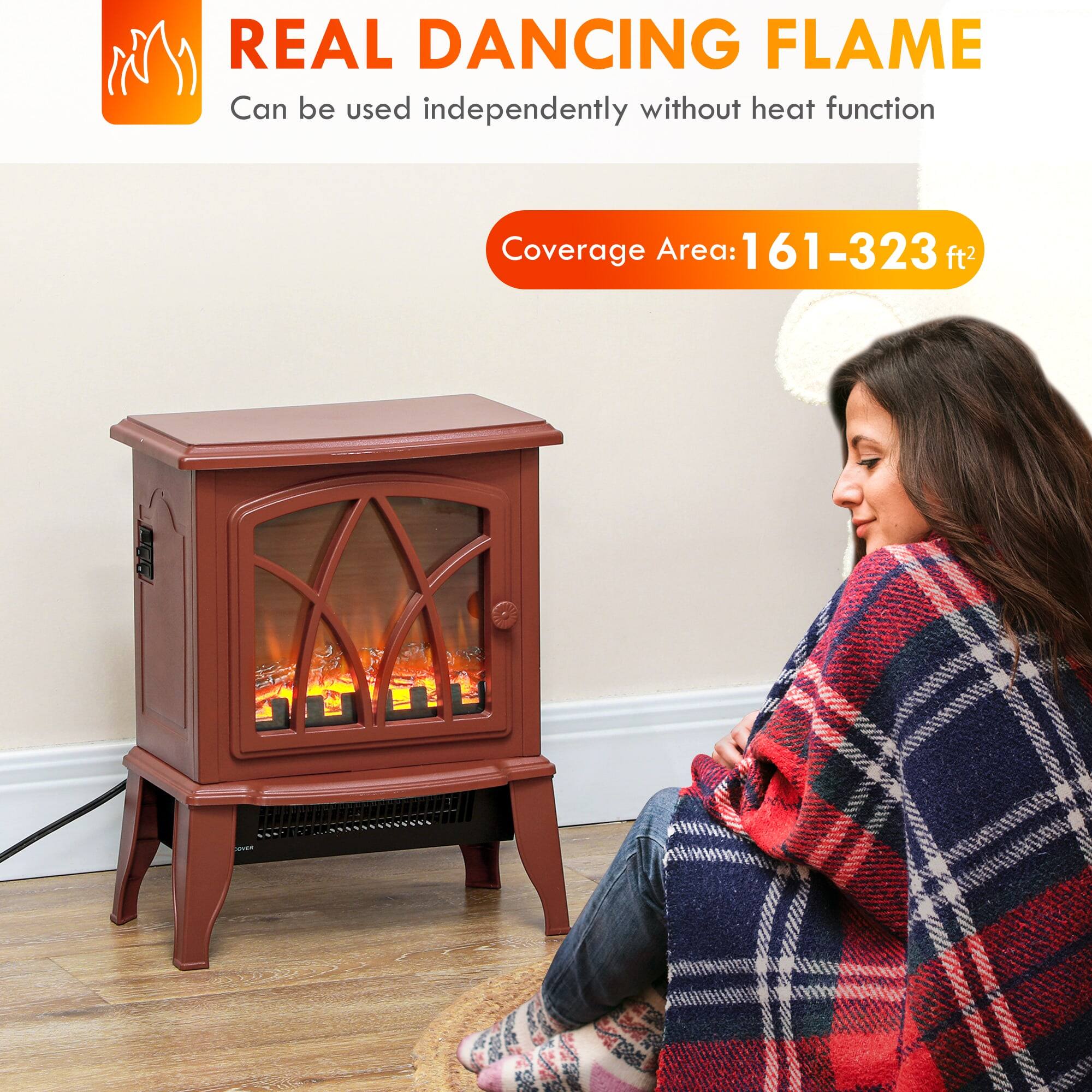 REAL DANCING FLAME  
Can be used independently without heat function  

Coverage Area: 161-323 ft²