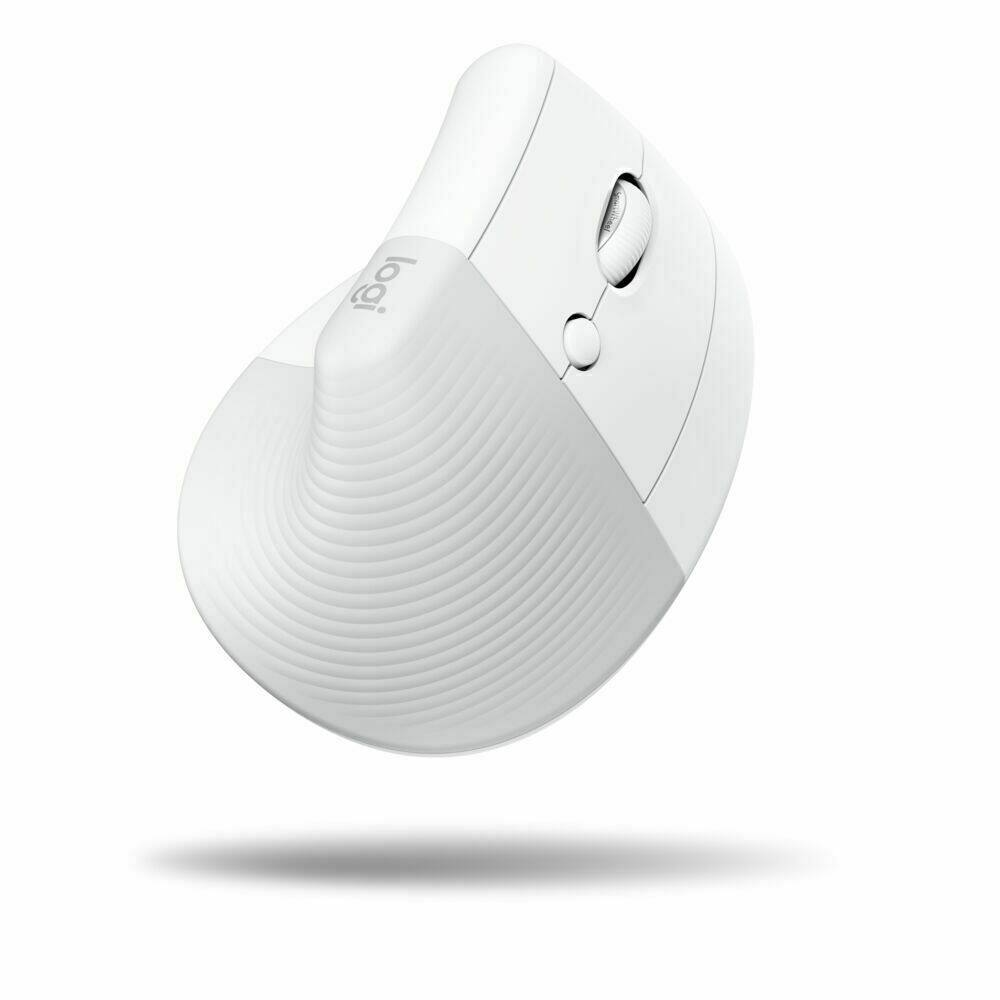Back. Logitech - Logitech Lift Vertical Wireless Ergonomic Mouse (Pale Gray) and 4-Port USB 3.0 - Gray/White.