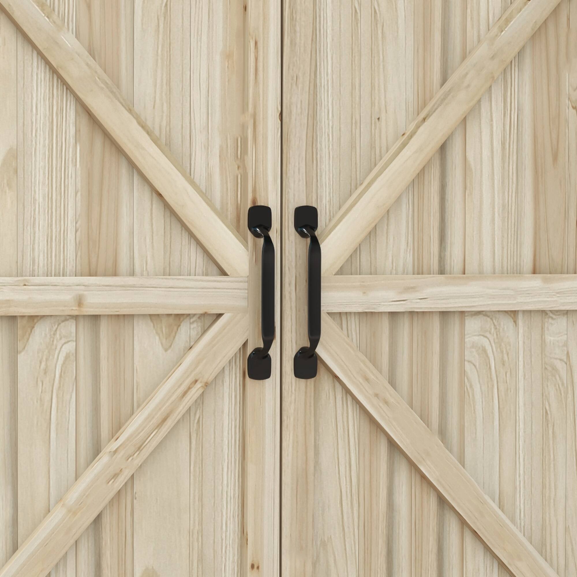 Alt View 8. Outsunny - Potting Bench, Outdoor Wooden Potting Table with Storage Cabinet with 2 Shelves, Garden Work Bench - Natural Wood.